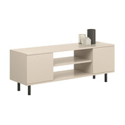 Mobile porta TV Focus in cashmere con gambe nere