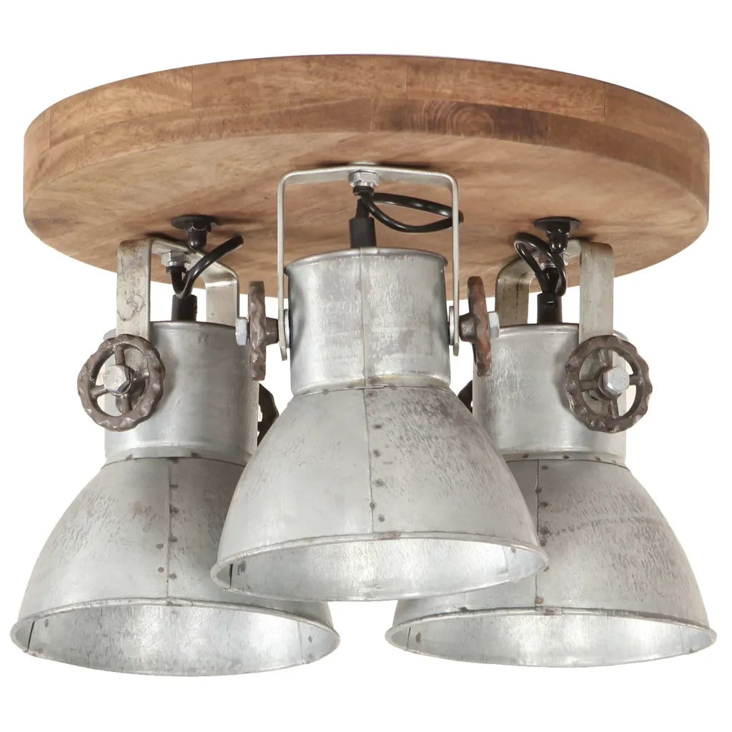 Lampada a Sospensione Industriale 25 W Argento 42x27cm E27 320505