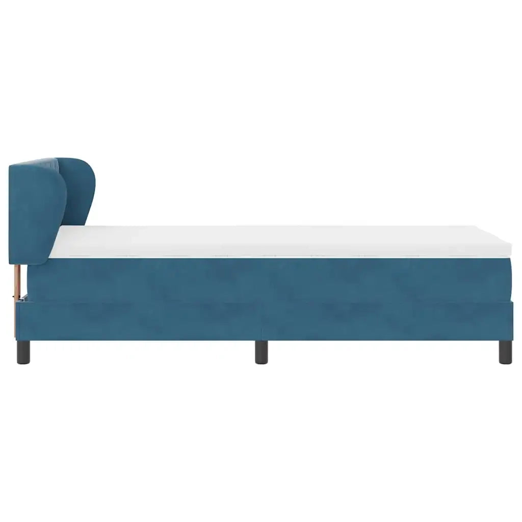 Letto a molle con testiera Blu scuro 100 x 200 cm Velluto 3340326