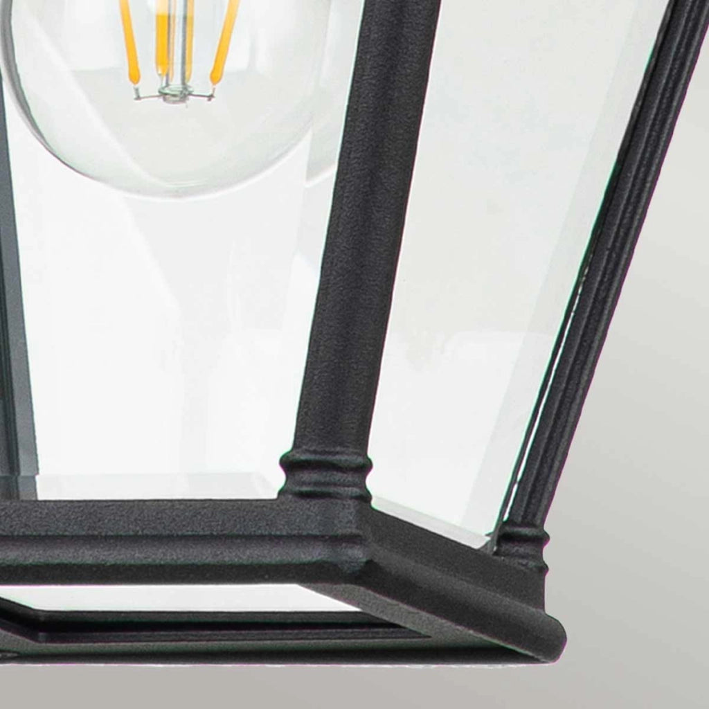 Lampada sospensione esterna classica Bayview E27 nera