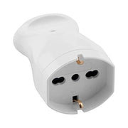 Presa ecova bivalente standard tedesco 10 16a 2p + t 250v colore bianca