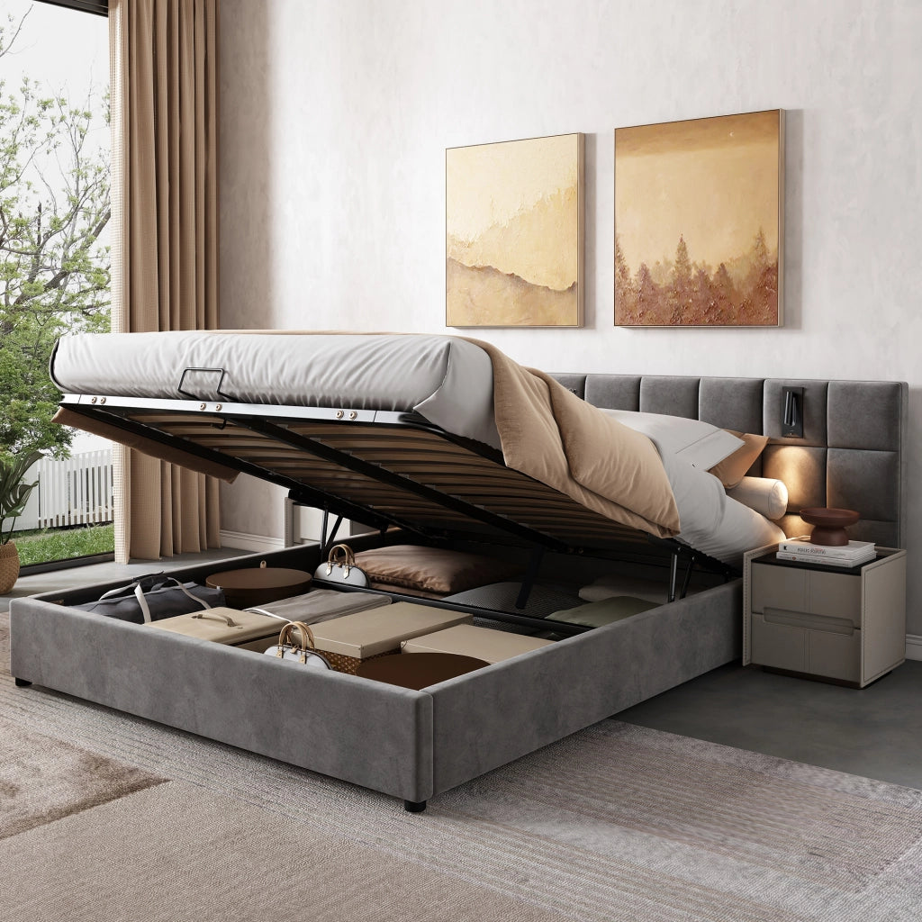 letto imbottito acciaio grigio 160 x 200 cm
