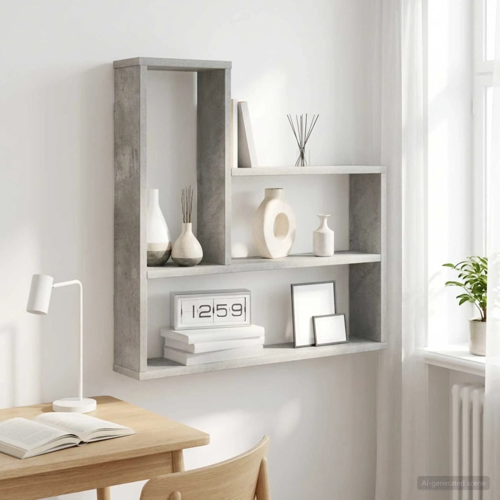 Scaffale da parete Grigio Cemento 60 x 11 x 60 cm 8012167