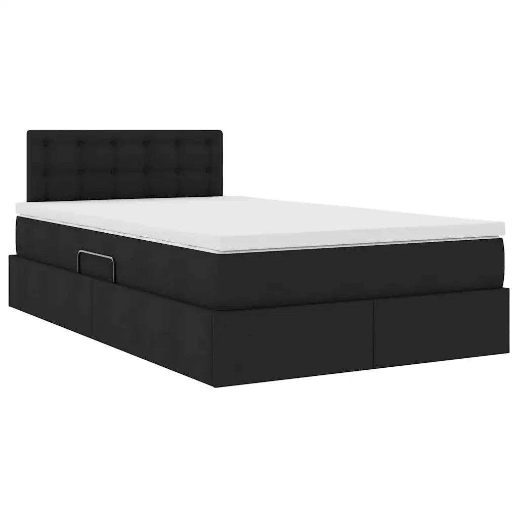 Letto con contenitore e materasso Nero 120 x 200 cm 3370628