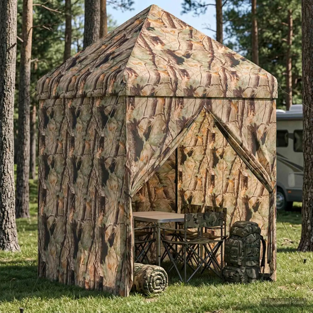 Gazebo Pop-up con 4 Pareti 3 x 3 m Mimetico Foresta 42036835