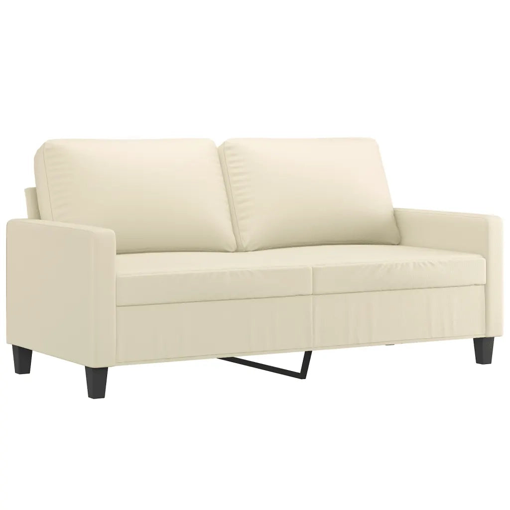 Set di Divani 2 pz con Cuscini crema in Similpelle 3201409