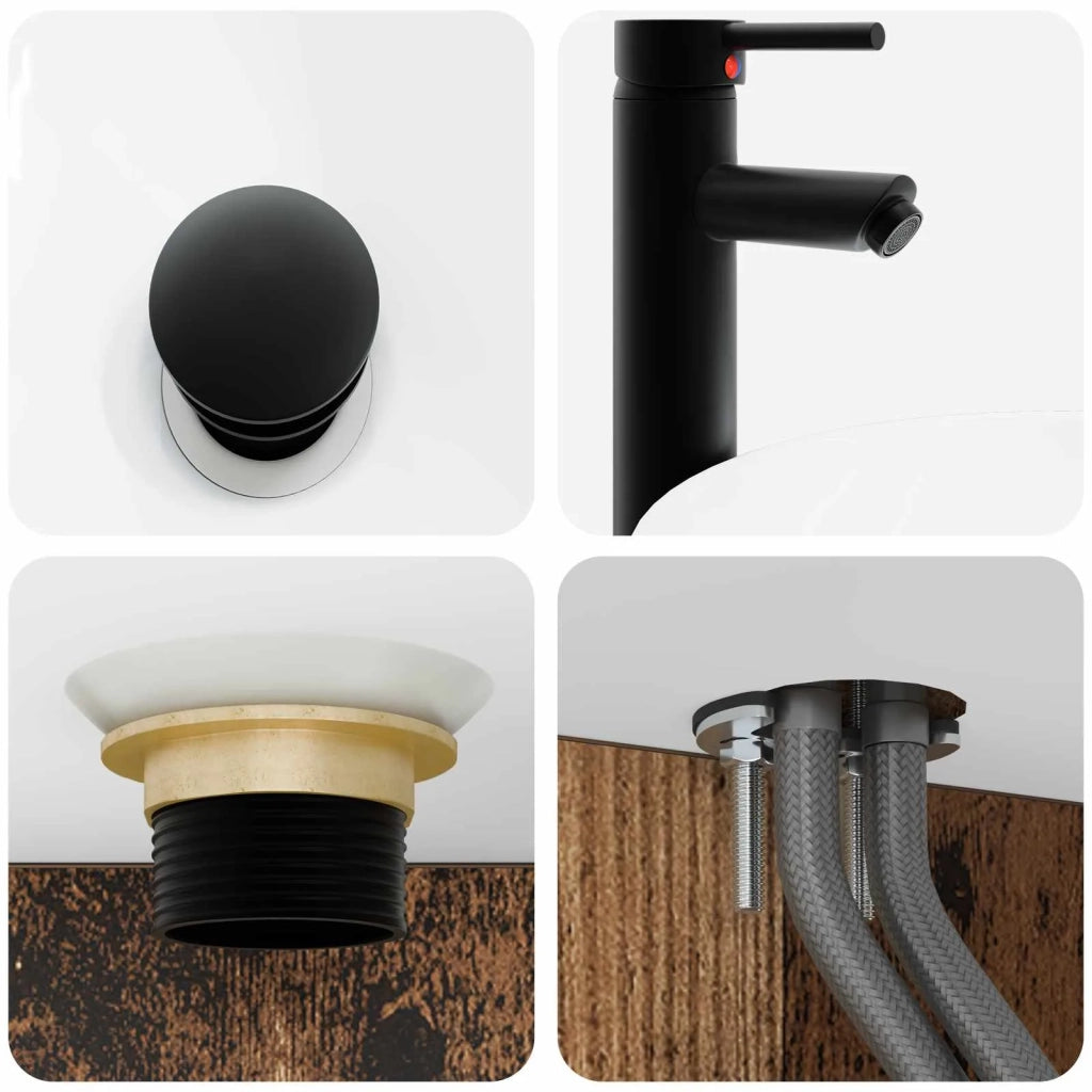Set di mobili per il bagno 3 pz Legno antico 3405595