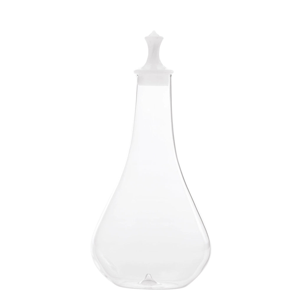 Zafferano Bottiglia Collezione Pirolo in Vetro Borosilicato Soffiato a Mano Bianco Design Elegante Ispirato agli Scacchi per Servizio Tavola