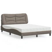 Letto con Materasso Hvar Tortora 120x200 cm in Tessuto