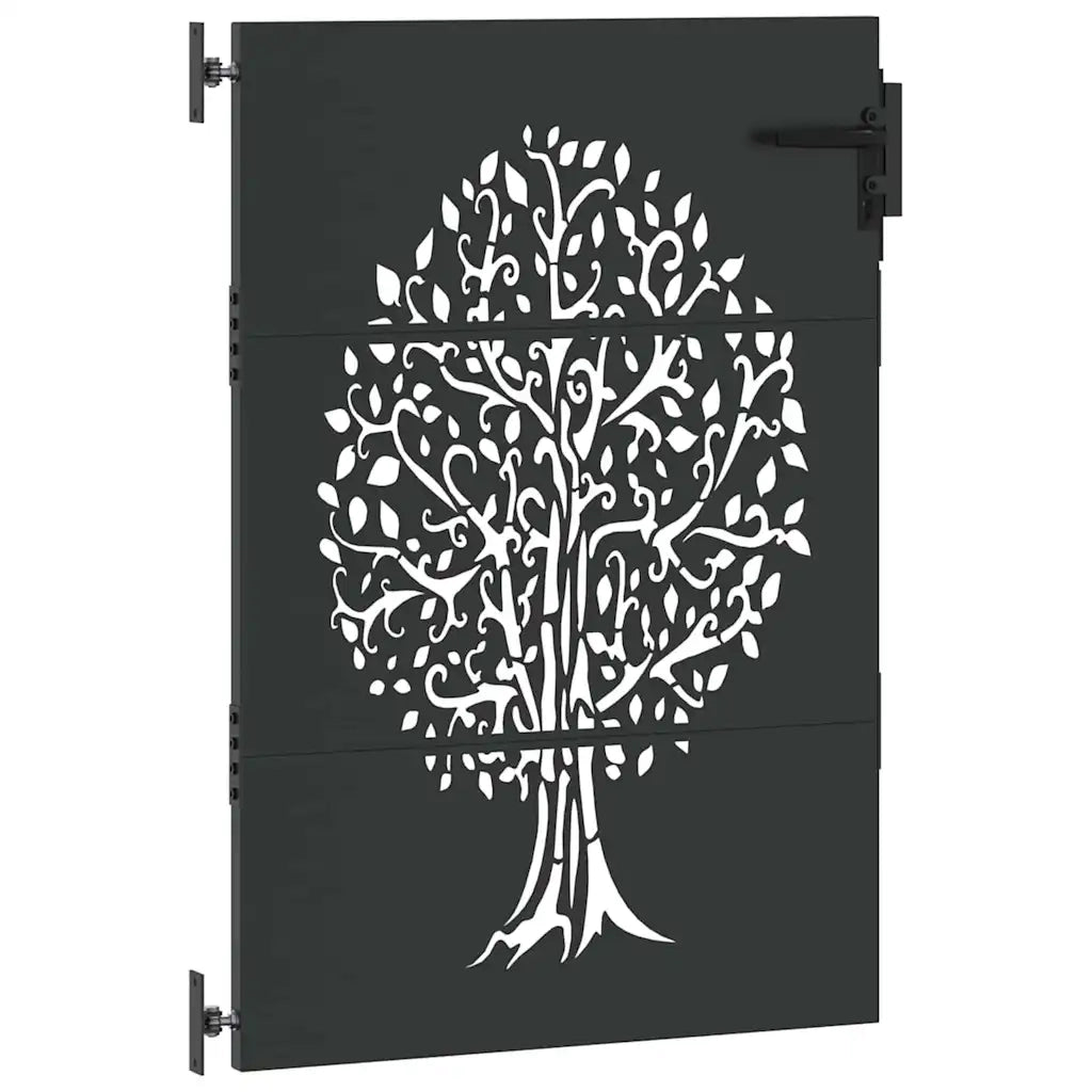 Cancello da giardino con blocco Nero 85 x 150 cm 42015861