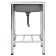 Lavello da Campeggio con Vasca Singola-Lavandino-Lavabo in Acciaio Inox