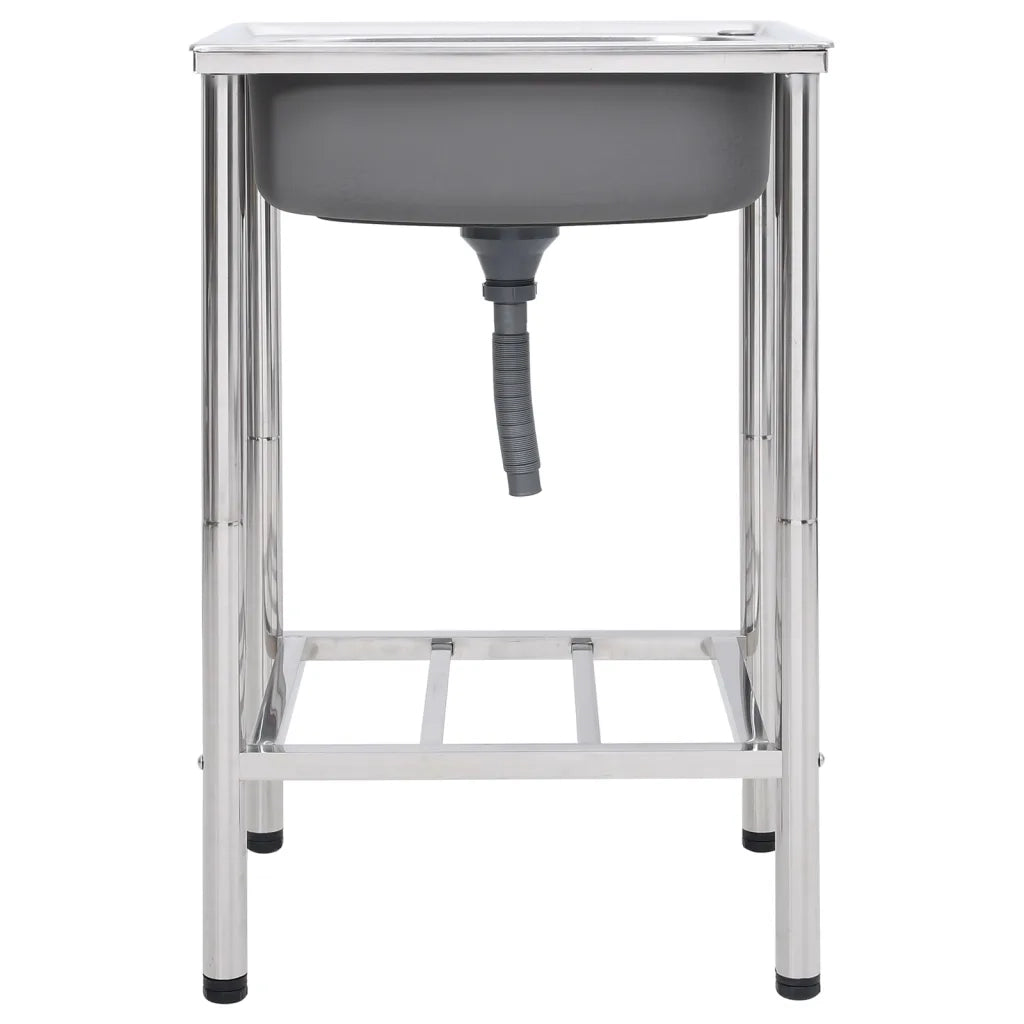 Lavello da Campeggio con Vasca Singola-Lavandino-Lavabo in Acciaio Inox