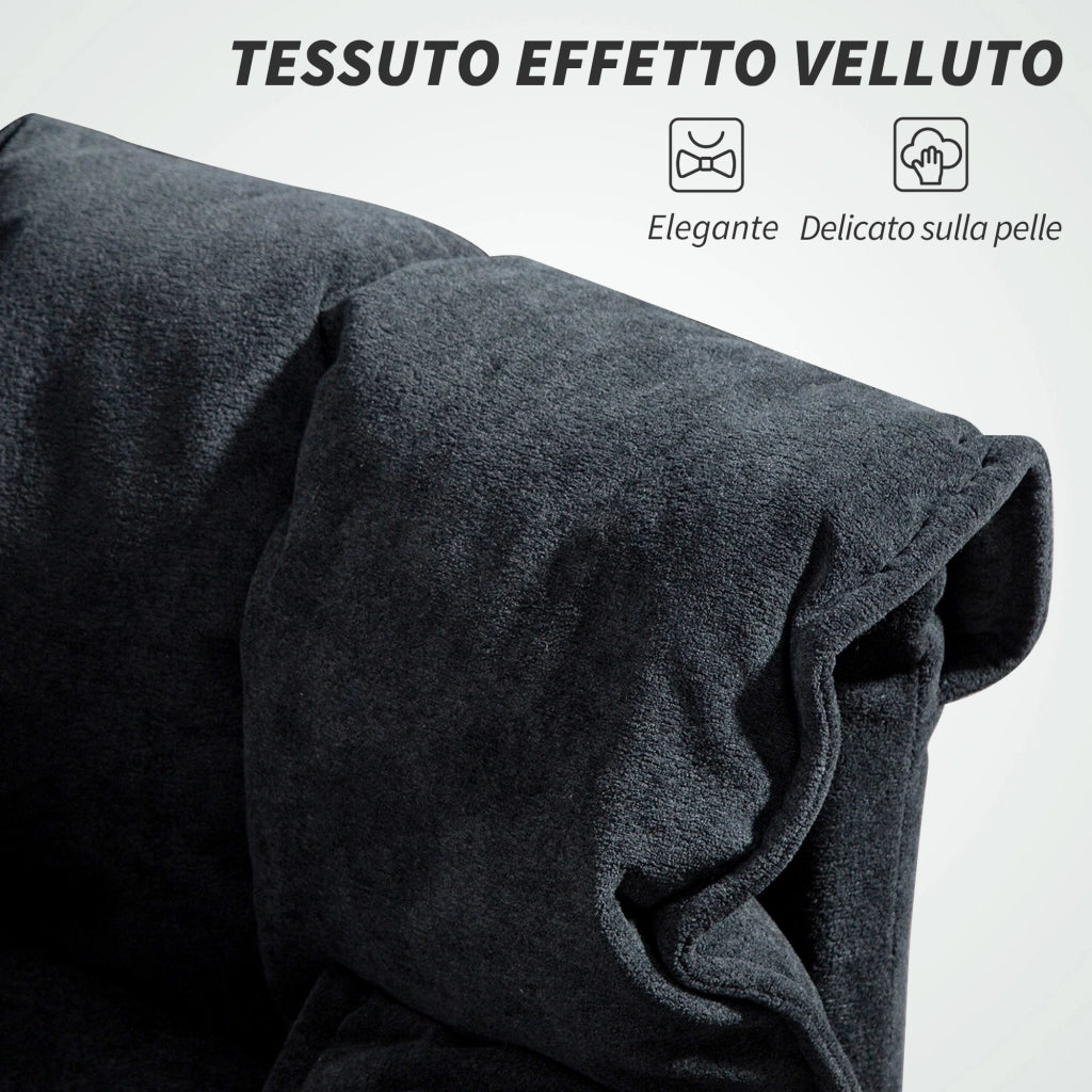 Sedia da Ufficio Reclinabile con Poggiapiedi ¨C Xylo ¨C Schienale Alto, Altezza Regolabile, Nero