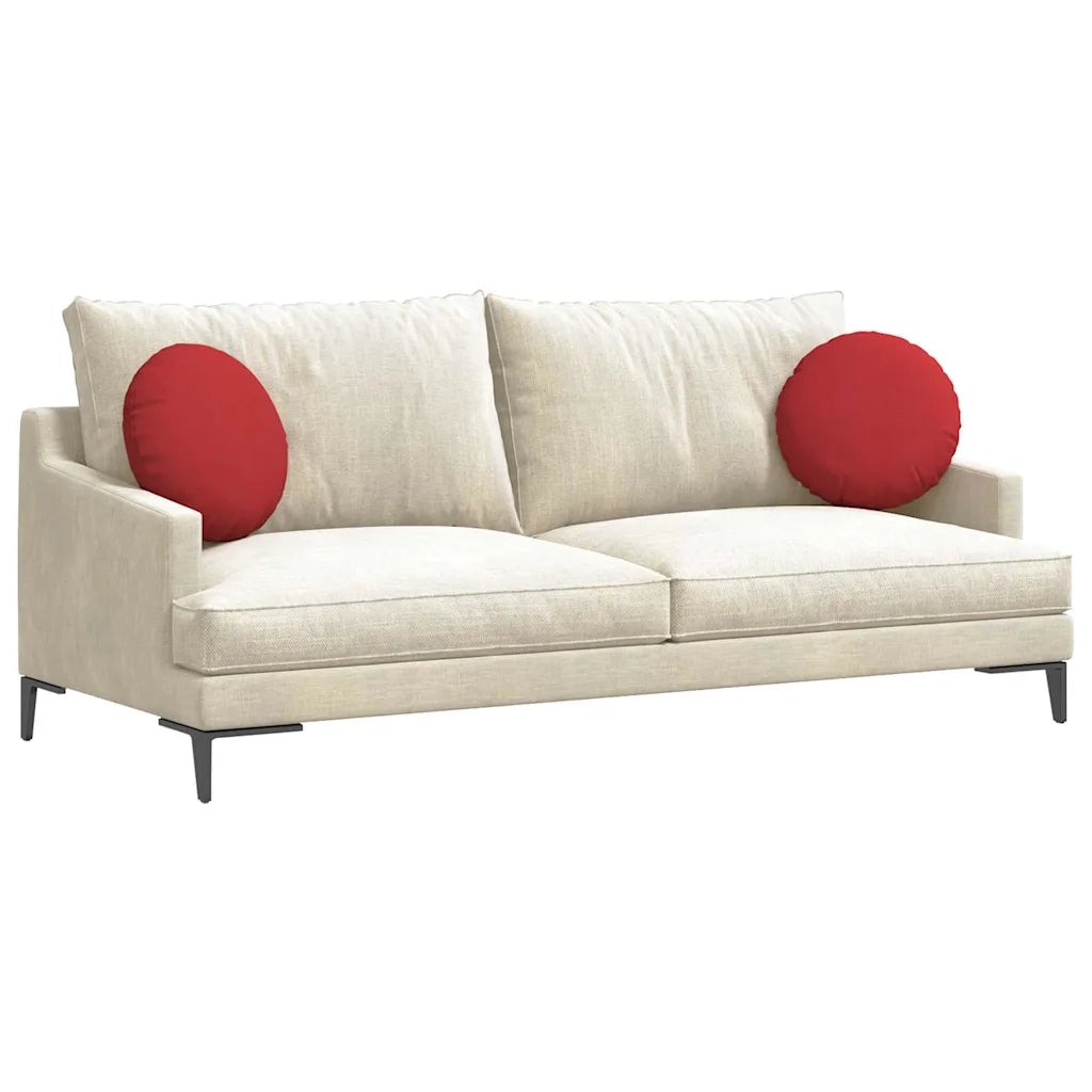 Cuscini per Seduta 2 pcs Rosso Ø40 x 13 cm Tessuto 42014132