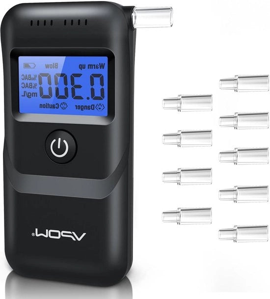 Alcolometro Professionale con Display LCD a Schermo Blu Digitale - Precisione per l'Uso Personale e Professionale a Casa