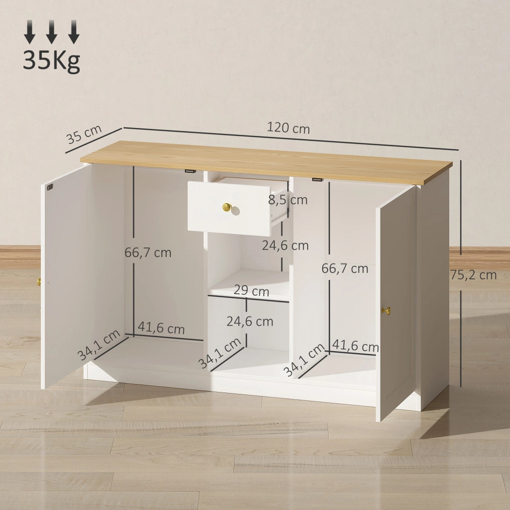 Mobile da cucina con cassetto e ante ¨C Xylo ¨C Bianco Spanplatte