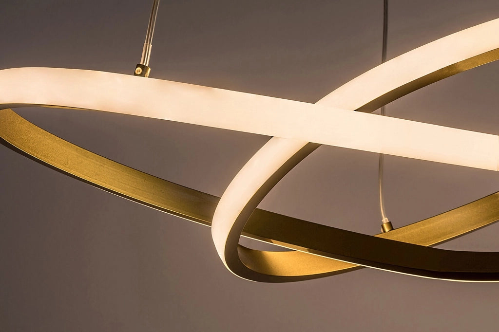 Lampada a sospensione LED 36W Rabalux Castiel oro Ø56cm