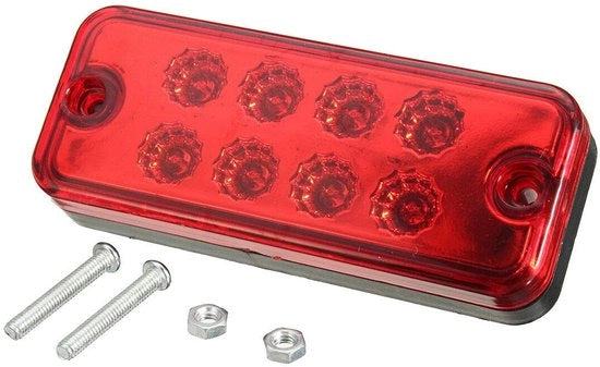Segnalatori di luce LED per veicoli - 12V/24V - Impermeabili e resistenti agli urti - Rosso - 4 pezzi