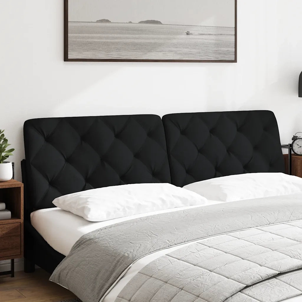 Cuscino Testiera Nero 180 cm in Tessuto 4019235
