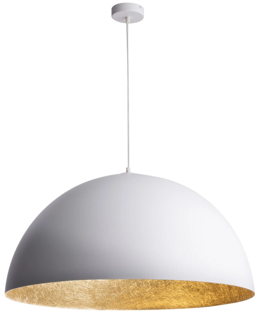 Lampada a sospensione Sigma Sfera bianco/oro Ø50 E27