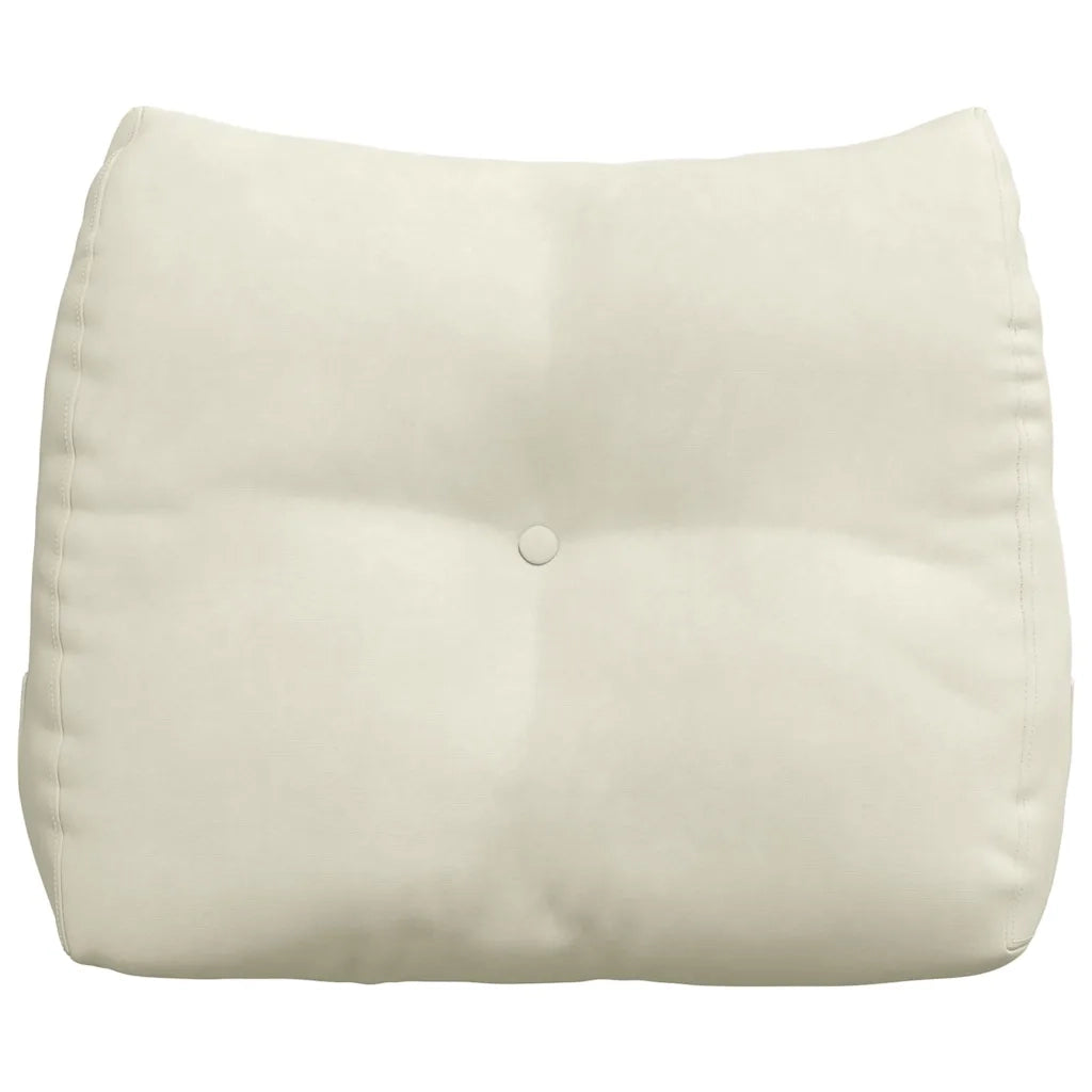 Cuscino per Schiena Crema 60 x 24 x 50 cm Velluto 42014409