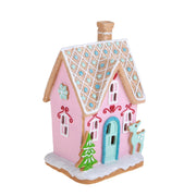 Casa Natalizia Dolce Pan di Zenzero Illuminata con Led 23 cm