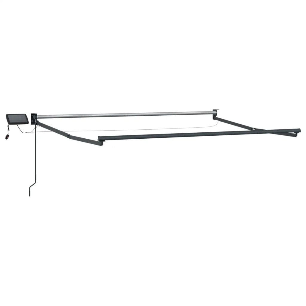Tenda retrattile manuale con LED Tortora 3425873