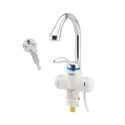 Trade Shop - Rubinetto Miscelatore Caldaia Elettrico Acqua Calda Con Spina Cucina Bagno 3000w -