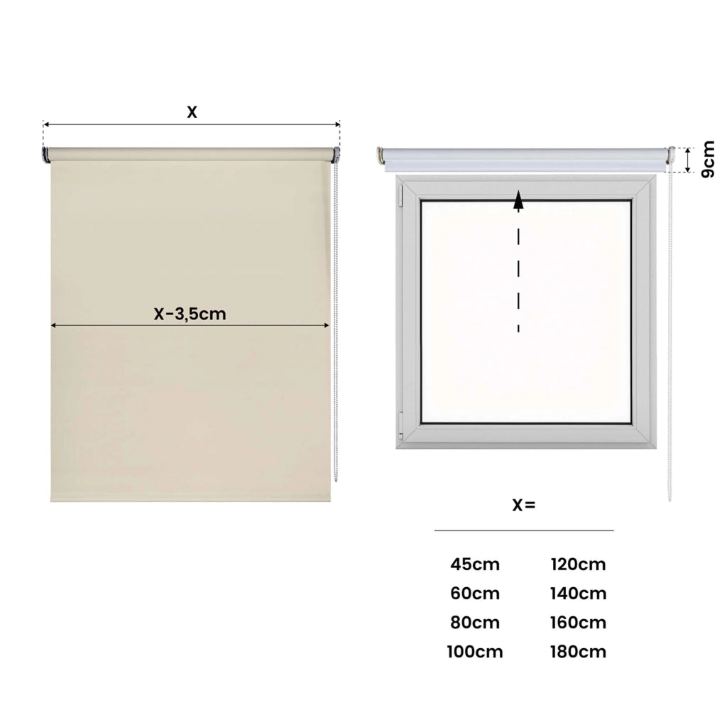 Tenda a rullo oscurante Moon Sabbia 80x250 cm