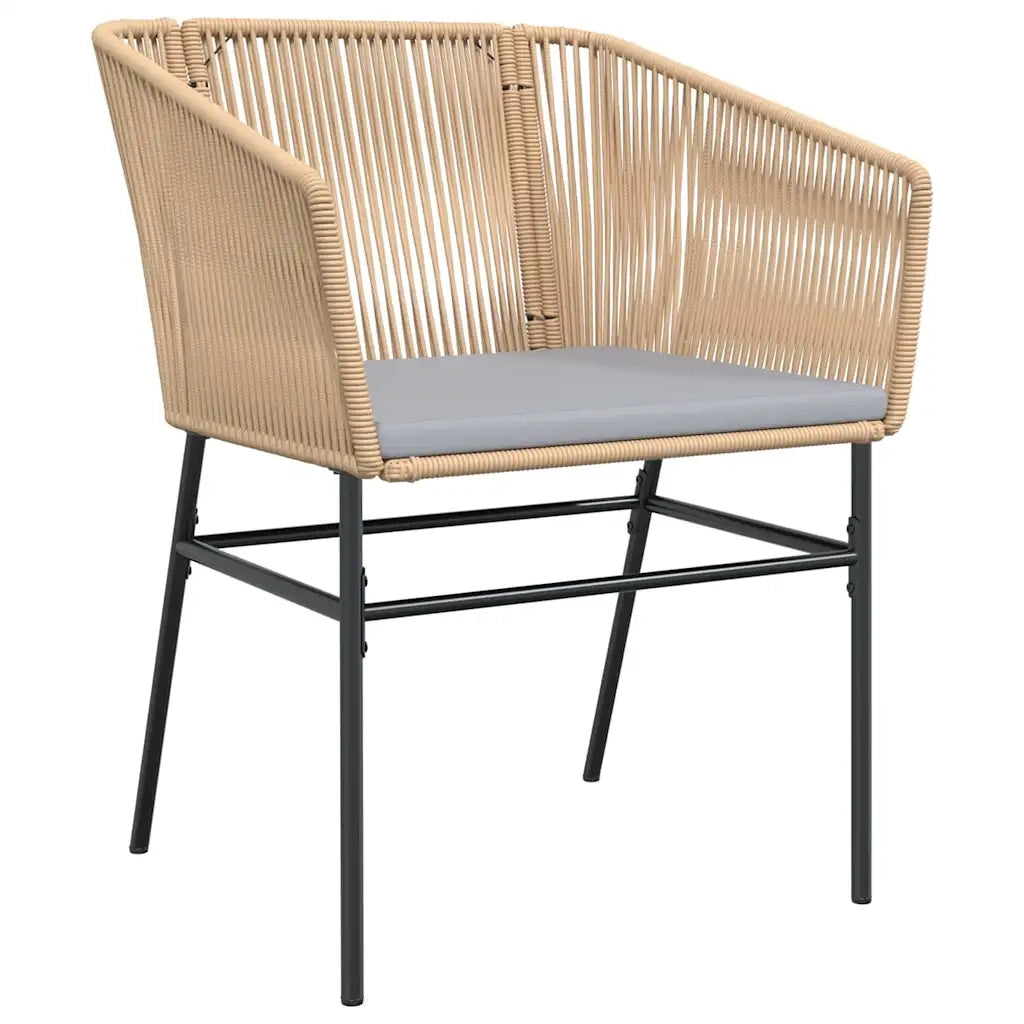 Set da Pranzo per Giardino con cuscino 7 pcs Marrone