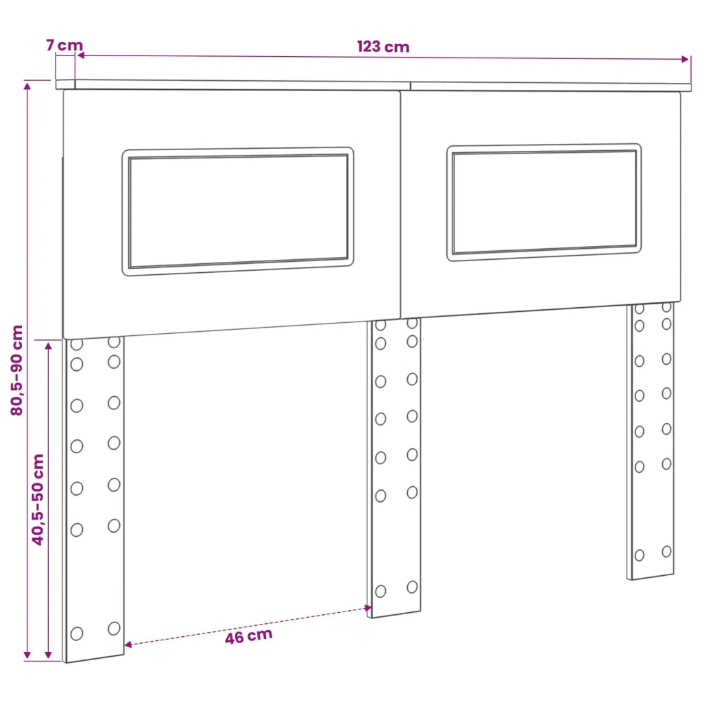Testiera Grigio Sonoma Legno ingegnerizzato 888326