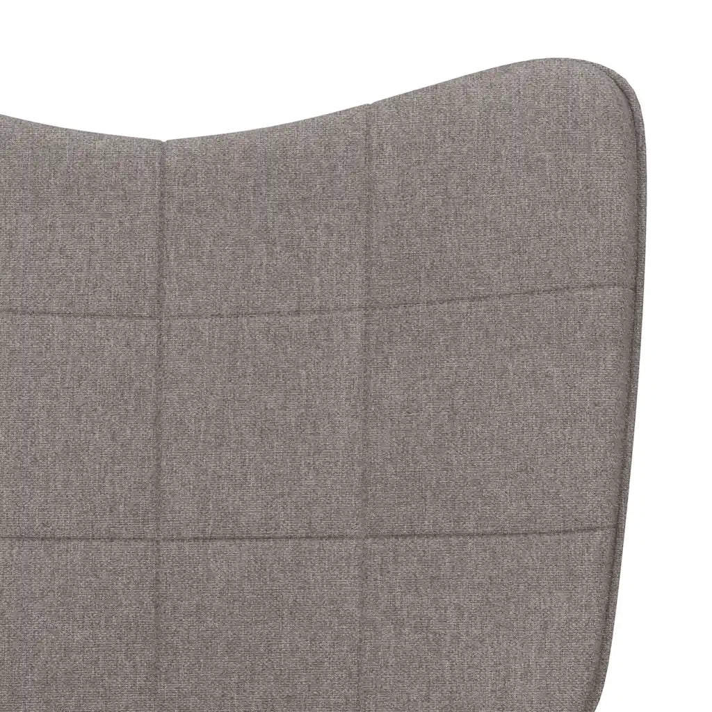 Sedia Relax con Sgabello Tortora in Tessuto 327961
