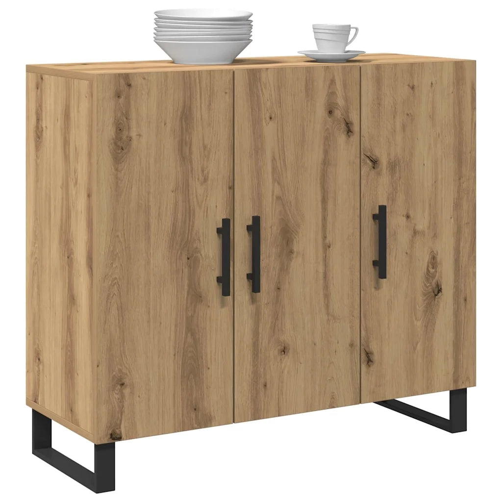 Credenza-Buffet-Armadio da cucina Rovere artigianale 90 x 34 x 80 cm Legno multistrato 622783