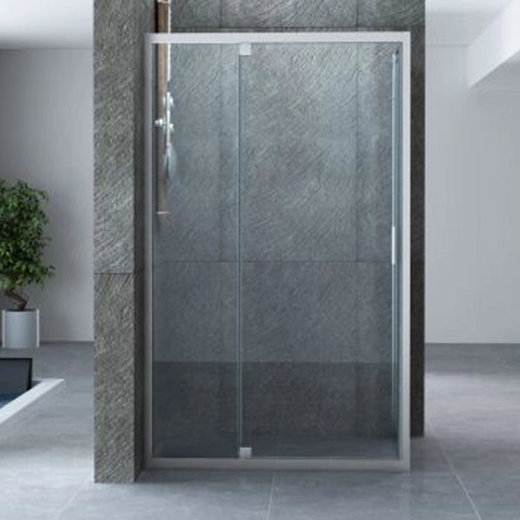 Box doccia due lati battente jade trasparente porta battente esterna, misura 65x120