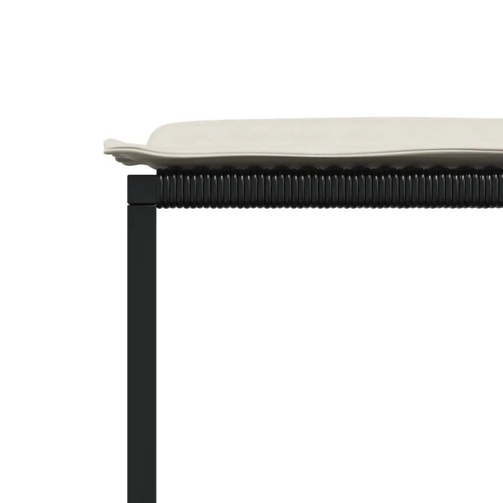 Set da Pranzo da Giardino 17 pz con Cuscini Nero in Polyrattan 3295032