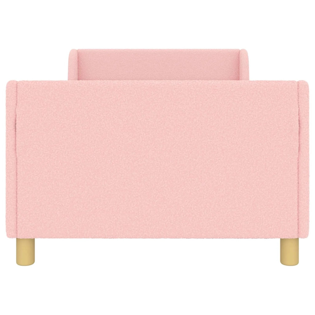 Struttura letto bambini con testata-Giroletto per bambini Rosa 90 x 200 cm Boucl¨¦ 483580