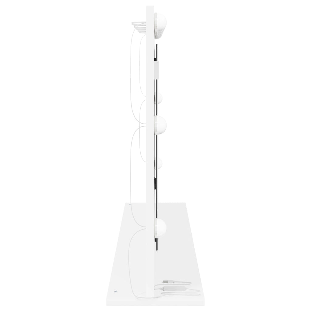 Specchio da Toeletta con luci LED Bianco 100x55x18 cm