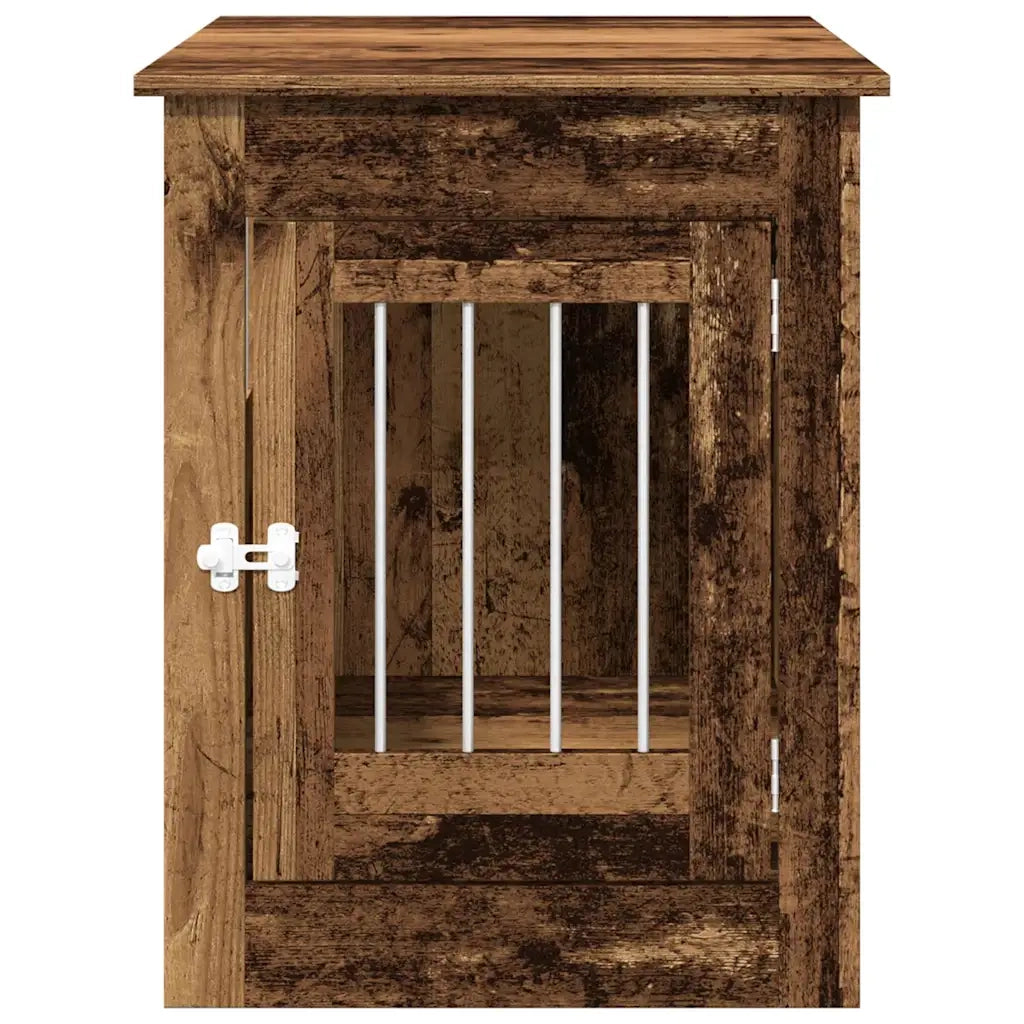 Gabbia Cani da Arredamento Legno Antico Legno Multistrato 857642