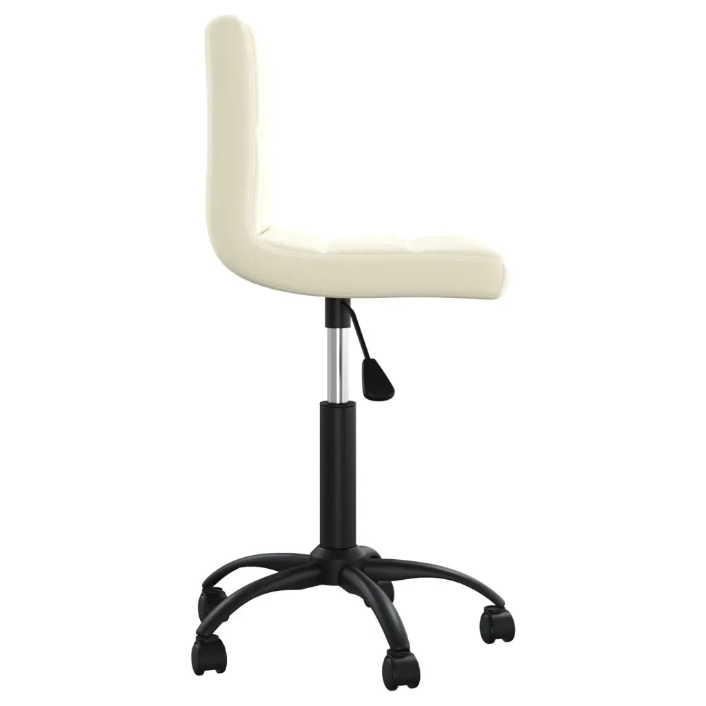 Sedia da Pranzo Girevole Crema in Velluto 3087595