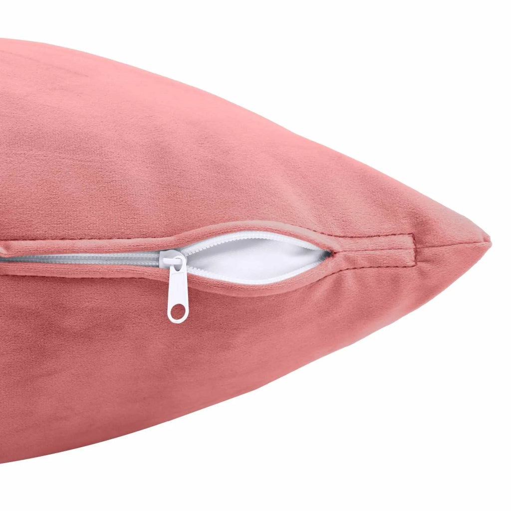 Federa 2 pcs HEERLEN Rosa 40 x 40 cm Velluto 908365