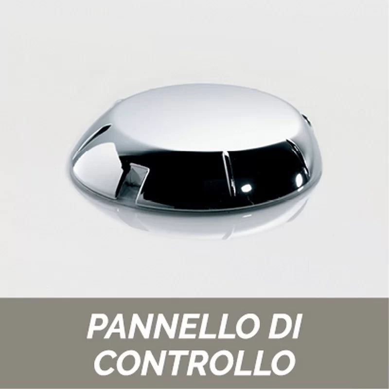 Vasca angolare 140x140 con idromassaggio e pannello serie cipro