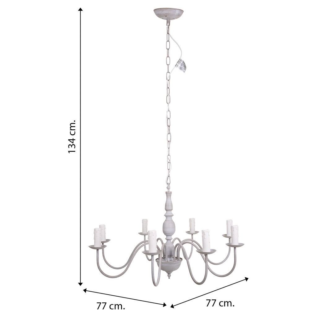 Lampada a sospensione grigia 77x77x134h