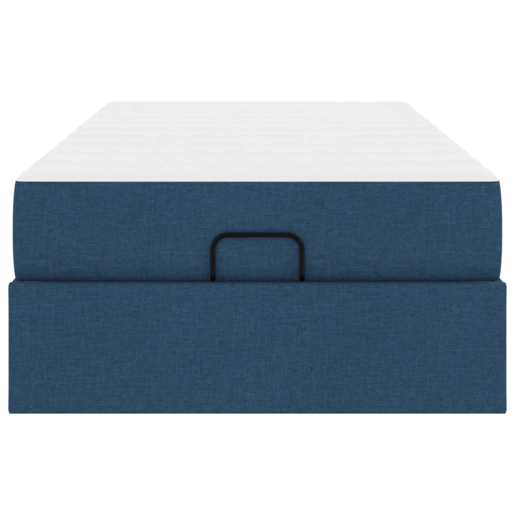 Struttura letto con materasso 2 pcs-Giroletto Blu Tessuto 686061
