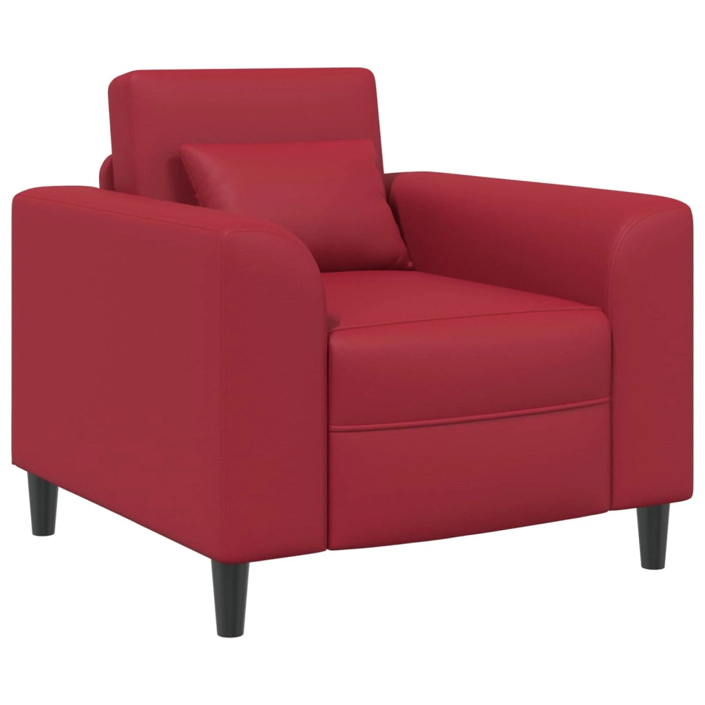 Poltrona Rosso Vino Similpelle 42042470