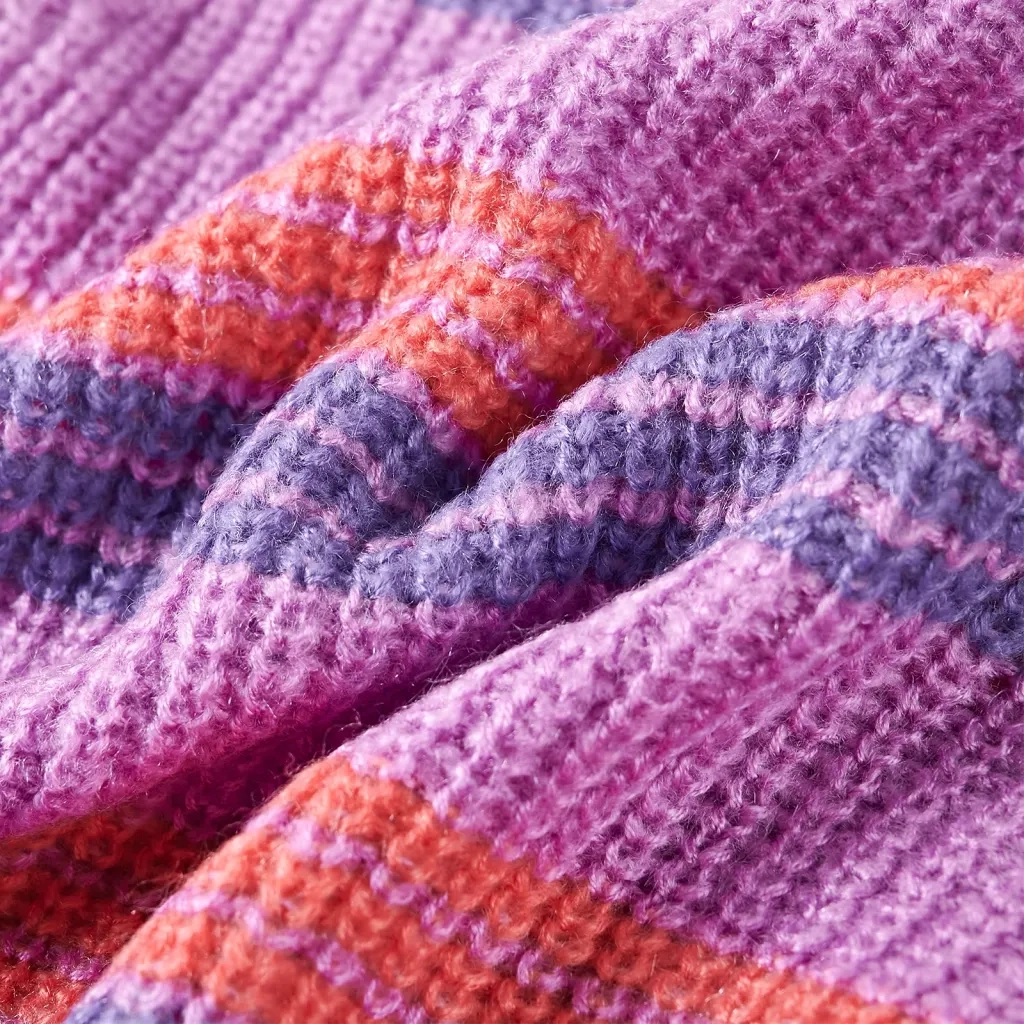 Maglione per Bambini Lavorato a Maglia Lilla e Rosa 104