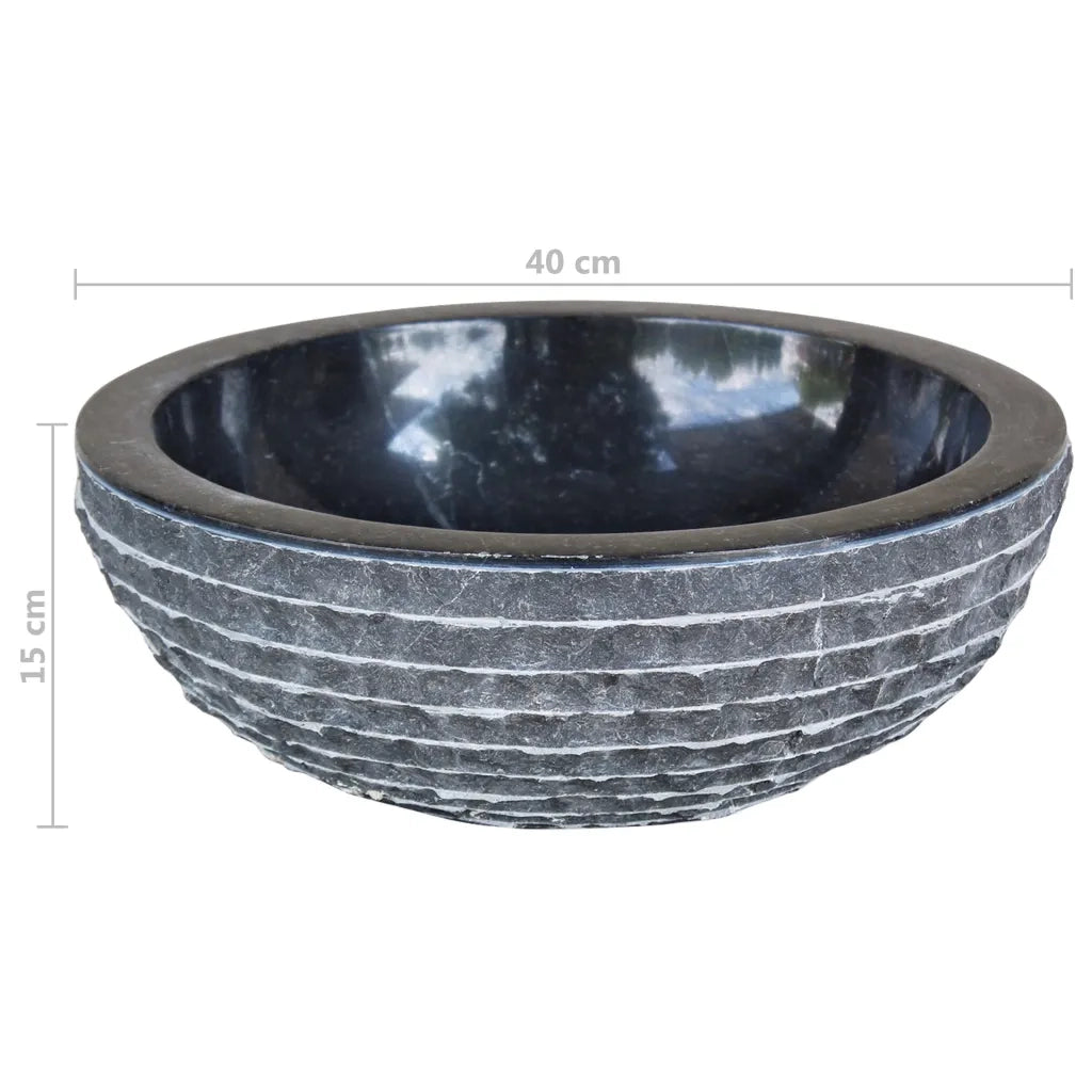 Lavandino in Marmo-Lavabo-Lavello 40 cm Nero