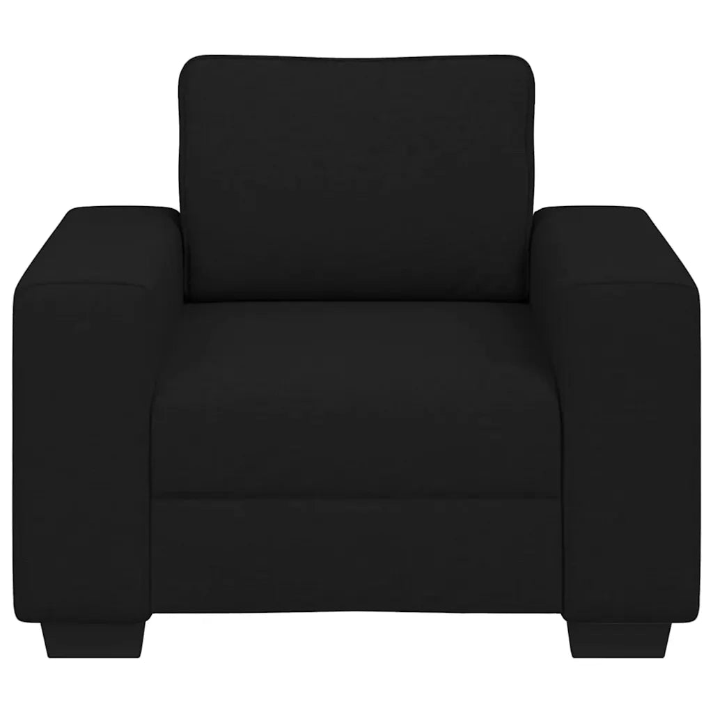 Poltrona Nera 100x77x82 cm in Tessuto 4105148
