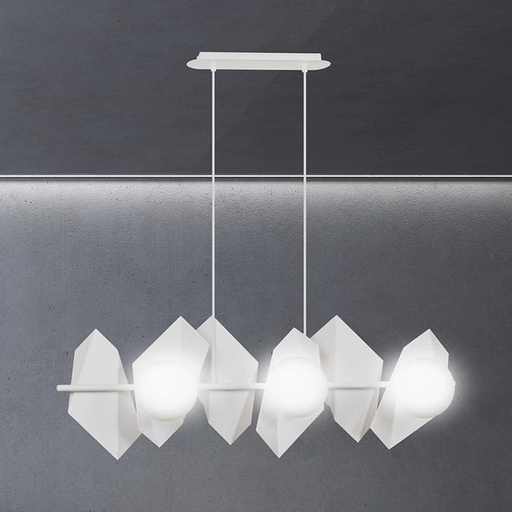 Lampadario Emibig Drifton 6 bianco 6xE14 dimmerabile