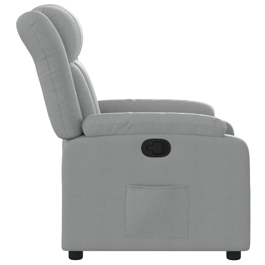 Poltrona reclinabile in tessuto grigio chiaro 3205772