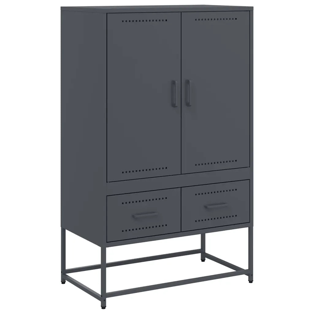 Credenza Antracite 68x39x111,5 cm Acciaio